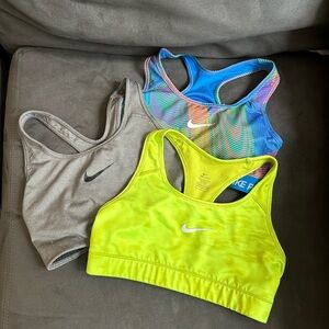 Bundle of Drifit Nike Sports Bras (size Small)